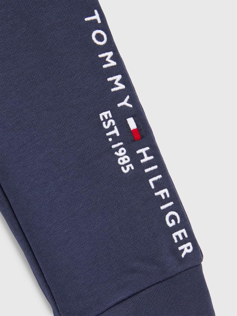 Lány Tommy Hilfiger Logo Melegítő Nadrág Kék | HU 1863LIS